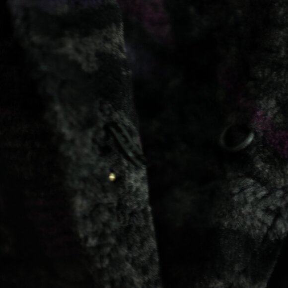 COPY - Sirbain Abstract Print Faux Fur Coat Size XSP Artistic Winter Elegance - Picture 11 of 12